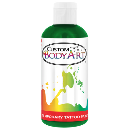 Green Airbrush Body Paint 8oz - Alcohol-Based, Waterproof, Body Paint for Adults, Cosplay, Temporary Tattoos