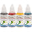4 Color Airbrush Face & Body Water Based Painting Set; Black, Red, Yellow and Blue in 1 oz. Bottles
