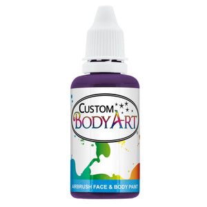 1 oz Purple Water-Based Air Brush Paint for Skin - Face & Body Airbrush Paint for Halloween, Cosplay, Theatrical Makeup & Temporary Tattoos