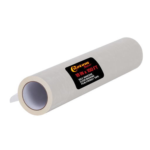 18" x 150' Frisket Masking Film Roll - Self-Adhesive Semi-Transparent Medium-Tack for Artists, Airbrush Graphics, Automotive Painting, Stencil Making, Design Transfer