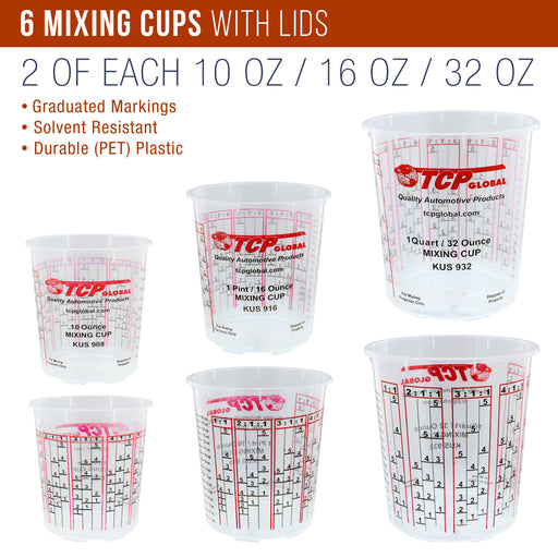 Premium Paint Mixing Essentials Kit. Comes with 12 Mixing Cups