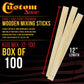 100 Craft & Paint Sticks - 12" Inch Premium Grade Wood Stirrers / Paddles - Use For Wood Crafts - Paddle To Mix Epoxy Resin Or Paint - Mixing Sticks