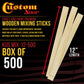 Craft and Paint Sticks - (Pack of 500 Sticks) 12" Inch Premium Grade Wood Stirrers/Paddles - Use for Wood Crafts -to Mix Epoxy Resin or Paint -Garden