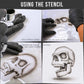 Airbrush Stencil Skull Design Set #4 (3 Different Scale Sizes) - 3 Laser Cut Reusable Templates
