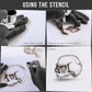 Airbrush Stencil Skull Design Set #5 - 3 Laser Cut Reusable Templates