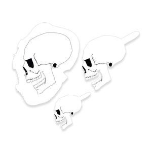 Airbrush Stencil Skull Design Set #6 (3 Different Scale Sizes) - 3 Laser Cut Reusable Templates
