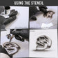 Airbrush Stencil Skull Design Set #7 (3 Different Scale Sizes) - 3 Laser Cut Reusable Templates