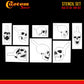 Airbrush Stencil Skull Design Set #9 (8 Different Mini Skull Designs) - 8 Laser Cut Reusable Templates