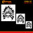 Custom Shop Airbrush Skeleton Skull Indian Chief Stencil Set (Skull Design #11 in 3 Scale Sizes) - Laser Cut Reusable Templates