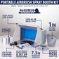 Portable Airbrush Spray Booth Kit with Exhaust Fan, LED Light, Turntable & Extension Hose