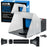 Portable Airbrush Spray Booth Station with 25W Fan, Turntable & 5.6' Extension Hose, 16.5"x19"x13.5" Hobby Airbrush Booth for