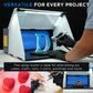 Portable Airbrush Spray Booth Station with LED Lights, 25W Fan, Turntable & 5.6' Extension Hose, 16.5"x19"x13.5" Hobby Airbrush Booth