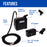 Master Model C16-B - Black Mini Airbrush Air Compressor with 6 Foot Braided Air Hose with 1/8 in. Ends