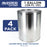 1 Gallon Unlined Empty Metal Paint Can Bucket with Lids, Pack of 4 - Triple Tight Lid Seal, 128 fl. oz. Steel Coating Storage Container Tin - Store Leftover Oil-Based Paint, Automotive