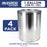 1 Gallon Unlined Empty Metal Paint Can Bucket with Lids, Pack of 4 - Triple Tight Lid Seal, 128 fl. oz. Steel Coating Storage Container Tin - Store
