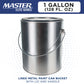 1 Gallon Lined Empty Metal Paint Can Bucket with Lid, Bail Handle - Triple Tight Seal, 128 fl. oz. Steel Coating Storage Container Tin