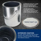 1 Gallon Lined Empty Metal Paint Can Bucket with Lid, Bail Handle - Triple Tight Seal, 128 fl. oz. Steel Coating Storage Container Tin