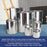 1 Gallon Unlined Empty Metal Paint Can Bucket with Lids, Bail Handles, Pack of 2 - Triple Tight Seal, 128 fl. oz. Steel Coating Storage Container Tin