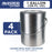 1 Gallon Unlined Empty Metal Paint Can Bucket with Lids, Bail Handles, Pack of 4 - Triple Tight Seal, 128 fl. oz. Steel Coating Storage Container Tin - Store Leftover Oil-Based Paint Auto