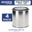 1/2 Pint Unlined Empty Metal Paint Can Bucket with Lids, Pack of 4 - Triple Tight Lid Seal, 8 fl. oz. Steel Coating Storage Container Tin - Store Oil-Based Paint, Art, DIY Crafts