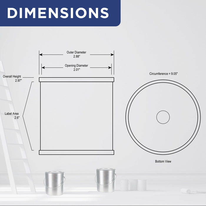 1/2 Pint Unlined Empty Metal Paint Can Bucket with Lids, Pack of 4 - Triple Tight Lid Seal, 8 fl. oz. Steel Coating Storage Container Tin - Store Oil-Based Paint, Art, DIY Crafts