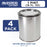 1 Pint Unlined Empty Metal Paint Can Bucket with Lids, Pack of 4 - Triple Tight Lid Seal, 16 fl. oz. Steel Coating Storage Container Tin