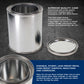 1 Pint Unlined Empty Metal Paint Can Bucket with Lids, Pack of 4 - Triple Tight Lid Seal, 16 fl. oz. Steel Coating Storage Container Tin