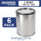 1 Pint Unlined Empty Metal Paint Can Bucket with Lids, Pack of 6 - Triple Tight Lid Seal, 16 fl. oz. Steel Coating Storage Container Tin