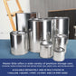 1/4 Pint Unlined Empty Metal Paint Can Bucket with Lids, Pack of 8 - Triple Tight Lid Seal, 4 fl. oz. Steel Coating Storage Container Tin