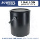 1 Gallon Empty Plastic Paint Can Bucket, Pack of 1 - Triple Lock Airtight Lid Seal, 128 fl. oz. All-Plastic Coating Storage Can, Handle