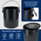 1 Gallon Plastic Paint Can Bucket - Triple Lock Airtight Lid Seal, 128 fl. oz. All-Plastic Coating Storage Can - Plastic Pail Handle, Rust Proof, Dent Proof, & Odor Resistant