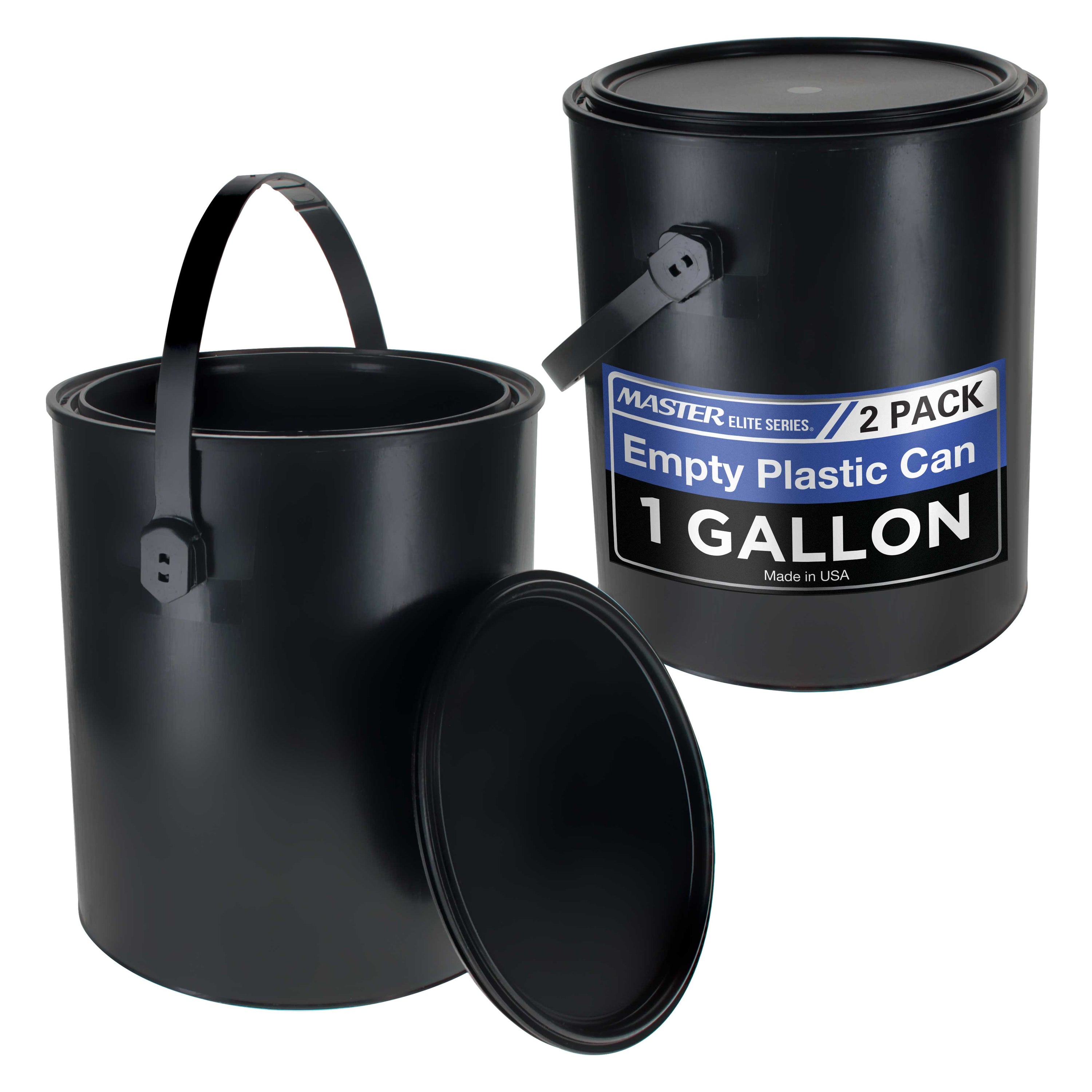Master Elite 1 Gallon Empty Plastic Paint Can Bucket, Pack of 2 - Trip ...