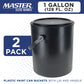 1 Gallon Empty Plastic Paint Can Bucket, Pack of 2 - Triple Lock Airtight Lid Seal, 128 fl. oz. All-Plastic Coating Storage Can, Handle