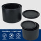 1 Pint Empty Plastic Paint Can Bucket, Pack of 4 - Triple Lock Airtight Lid Seal, 32 fl. oz. All-Plastic Coating Storage Can, Pail Handle