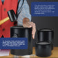 1 Pint Empty Plastic Paint Can Bucket, Pack of 4 - Triple Lock Airtight Lid Seal, 32 fl. oz. All-Plastic Coating Storage Can, Pail Handle