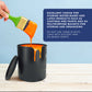 1 Quart Empty Plastic Paint Can Bucket, Pack of 2 - Triple Lock Airtight Lid Seal, 32 fl. oz. All-Plastic Coating Storage Can Pail Handle