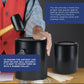 1 Quart Empty Plastic Paint Can Bucket, Pack of 4 - Triple Lock Airtight Lid Seal, 32 fl. oz. All-Plastic Coating Storage Can Pail Handle