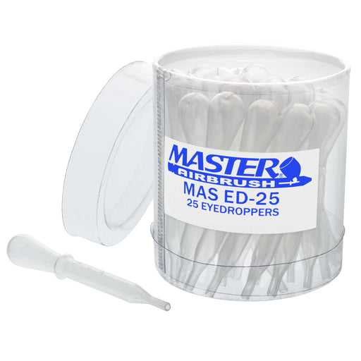 25 Master Pipette Eyedroppers for Liquid Transfer and Airbrush Paint