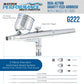 G222 Multi-Purpose Dual-Action Gravity Feed Airbrush Gun Set for Model Painting, Graphics, Cake & Fine Art - Air Brush Gun Kit with 3