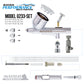 G233 Performance Pro Airbrush Kit with 3 Nozzle Sets (0.2, 0.3 & 0.5mm Needles, Fluid Tips & Air Caps) Hose, Dual Action Gravity