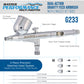 G233 Performance Pro Airbrush Kit with 3 Nozzle Sets (0.2, 0.3 & 0.5mm Needles, Fluid Tips & Air Caps), Gravity Dual Action - Air