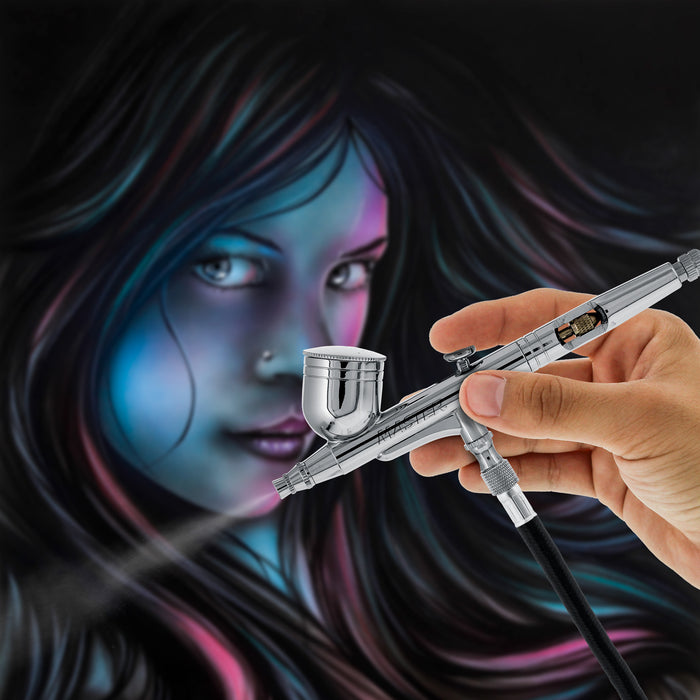 Master Performance G23 Multi-Purpose Dual-Action Gravity Feed Airbrush, 0.3 mm Tip, 1/3 oz Cup, Cutaway Handle