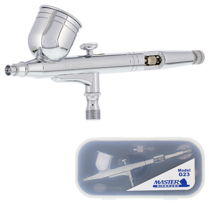 Master Performance G23 Multi-Purpose Dual-Action Gravity Feed Airbrush, 0.3 mm Tip, 1/3 oz Cup, Cutaway Handle