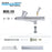 Master Airbrush G25 Multi-Purpose Dual-Action Gravity Feed Airbrush Gun Kit with 0.2mm Tip & 1/16 oz Cup for Aerografo Illustration, Nail Art, Model Painting & Cake Decorating