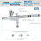 G26 Multi-Purpose Dual-Action Gravity Feed Airbrush Gun with 0.2mm Tip, 1/16 oz Cup, Cutaway Handle, Air Brush Gun for Fine Art