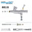 Master Airbrush G26 Multi-Purpose Dual-Action Gravity Feed Airbrush Gun with 0.2mm Tip, 1/16 oz Cup, Cutaway Handle, Air Brush Gun for Fine Art, Aerografo Illustration, Hobby, and Cake Decorating