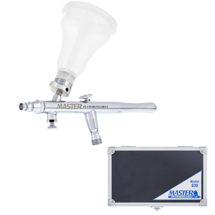 Master Hi-Flow G30 All-Purpose Precision Dual-Action Gravity Feed Airbrush with 0.5 mm Tip & 4 Chamber Cup