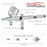 Master High Precision G43 Dual-Action Gravity Feed Airbrush, 0.2 mm Tip, 1/3 oz Bowl Cup, Air Control