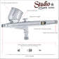 6 Master Performance G23 Dual-Action Gravity Feed Airbrushes with 0.3 mm Tips, 1/3 oz. Cups, Cutaway Handles & Storage Case