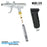 Master Performance G76 Pistol Trigger Gravity Feed Airbrush, Spray Gun Fan Air Cap Head, 0.3mm Tip, 3 Gravity Cups